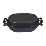 Campfire Cast Iron Oval Camp Oven 2 Piece Set Black - Image 3
