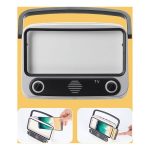 Retro TV Bluetooth Rechargeable Speaker & Smart Phone Holder Grey - Image 6