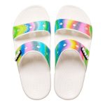 Crocs Unisex Classic Spray Dye Sandal White & Multicoloured M9 / W11 - Image 2