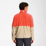 The North Face Men's Polartec Quarter Zip Fleece Brown / Retro Orange - Image 2