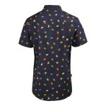 Mountain Designs Navy Men's Tonga Short Sleeve Shirt Navy / Tent - Image 2