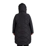 Cape Women's Harriet Long Line Plus Size Puffer Jacket Black - Image 7