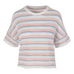 Trip In A Van Women's Knit Top Egret / Stripe