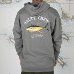 Salty Crew Ahi Mount Fleece Hoodie Gunmetal Heather - Image 5