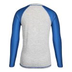 Body Glove Youth Contrast Sleeve Rash Vest Grey Marle & Navy - Image 2