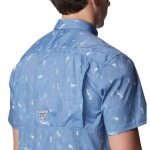 Columbia Men's Slack Tide Camp PFG Shirt Bluestone Trout - Image 6