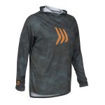 Gillz Pro Series UV Hooded Long Sleeve Performance Fishing Shirt Rifle Green Burnt - Image 9