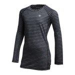Mountain Designs Kids' Merino Blend Long Sleeve Stripe Top Black Stripe - Image 4