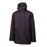 Cape Men's Long Hood Rain Coat Black - Image 3
