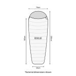 Mountain Designs 180 Shuttle Down 12° Sleeping Bag Black/Red LHZ Shark Grey - Image 7