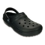Crocs Adults' Unisex Classic Fuzzy Lined Clogs Black & Black
