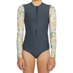 O'Neill Girls Long Sleeve Surfsuit Gunmetal Floral - Image 5