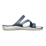 Crocs Women's Swiftwater Thongs Navy & White
