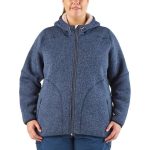 Gondwana Women's Domino Sherpa Lined Fleece Jacket Plus Size Navy Marle