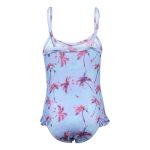 Body Glove Kids Palm Tree Frill Swimsuit Blue - Image 2