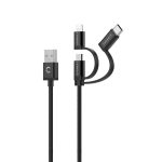 Cygnett Essential 3 In 1 Braided Cable 1 Metre Black 1 m - Image 2