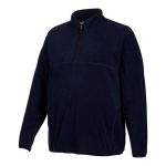 Cape Men's Quarter Zip Frost Fleece Top Plus Size Navy - Image 3