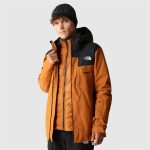 The North Face Men's Fourbarrel Tricot Jacket Leather Brown & Black