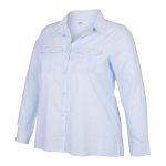 Cape Women's Ariana Long Sleeve Shirt Plus Size Azure Stripe - Image 4