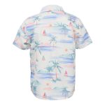 Cape Kids Boys Palm Tree Short Sleeve Shirt White Palm Tree - Image 2