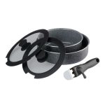 Spinifex Non-Stick Saucepan Set Black - Image 3