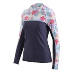 Body Glove Women's Floral Wave Crew Long Sleeve Rash Vest Navy & Print - Image 3