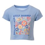 Trip In A Van Kids Summer Crop Tee Cornflower
