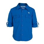 Trip In A Van Kids Fishing Shirt Blue - Image 3