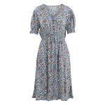 Cape Women's Trip in a Van Short Sleeve Midi Dress Summer Bouquet
