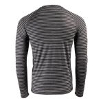 Mountain Designs Men's Merino Blend Long Sleeve Stripe Crew Black Stripe - Image 2
