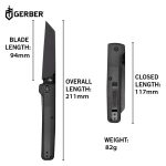 Gerber Pledge Clip Folding Knife + Dime Multitool Gift Set Black - Image 4