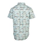 Gondwana Men's Short Sleeve Fish Shirt Light Blue - Image 2