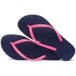 Havaianas Women's Slim Logo Pop Thong Marine Blue - Image 2