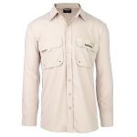 Shimano Adults' Oatmeal Vented Fishing Shirt Oatmeal