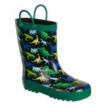 Cape Boy's Puddle Dinosaur Print Gumboot Multicoloured - Image 4