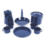 Campfire 11 Piece Enamel Cookware Set Navy