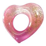 We Love Summer Glitter Heart Pool Ring Pink - Image 2