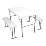 Spinifex 3 Piece Picnic Table Set White 3 Piece