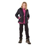 Cederberg Youth Recycled Baffle Hooded Puffer Jacket Black - Image 7