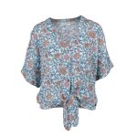 Trip In A Van Women's Short Sleeve Pattern Shirt Summer Bouquet