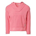 Trip In A Van Kids Knitted Poncho Coral