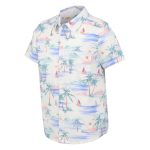 Cape Youth Boys Palm Tree Short Sleeve Shirt White - Image 3