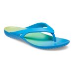 Crocs Women's Kadee II Seasonal Graphic Flip Thongs Powder Blue & Multicoloured