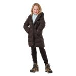 Cederberg Youth Girls' Longline Hooded Puffer Jacket Black - Image 7
