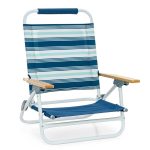 Life! Beach Chair With Table Deluxe Blue - Image 4
