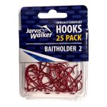 Jarvis Walker Baitholder Red Chemically Sharpened Hooks 25 Pack - Image 2