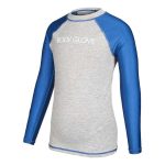 Body Glove Youth Contrast Sleeve Rash Vest Grey Marle & Navy - Image 3