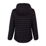 Cederberg Youth Recycled Baffle Hooded Puffer Jacket Black - Image 2
