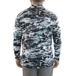 Gillz Contender Series Long Sleeve Performance Polo Fishing Shirt Aruba Blue Tek - Image 4