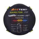 Oztent Hamilton Junior 6° Sleeping Bag Black/Green Black & Charcoal - Image 8